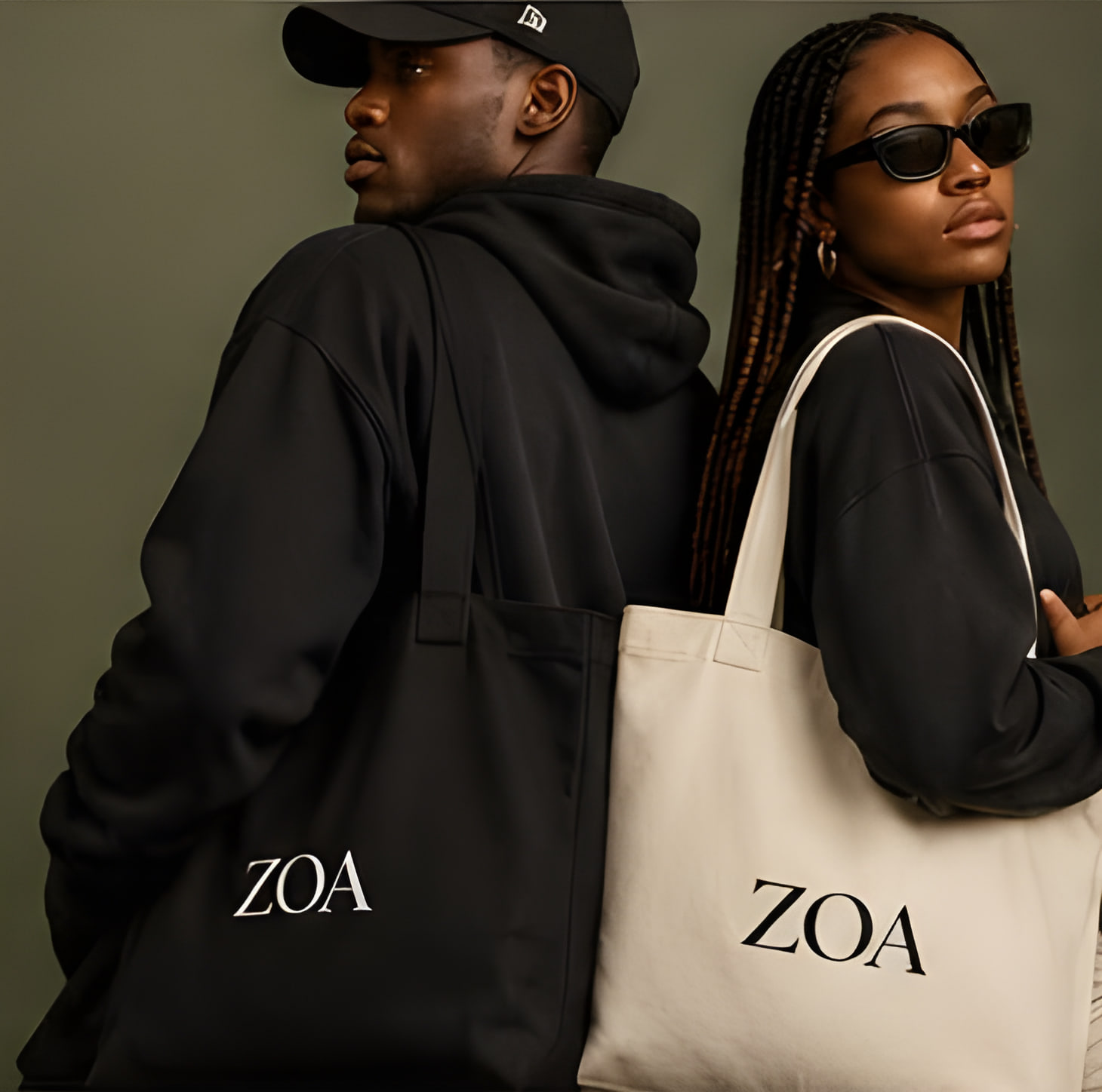 Tote bags ZOA portés au quotidien